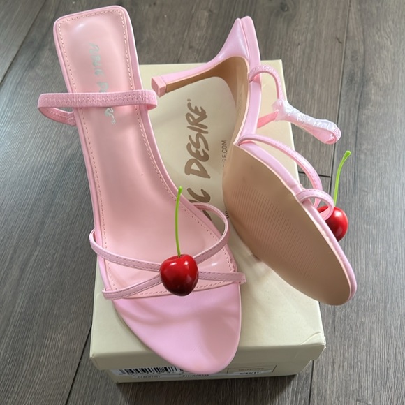 NWT Public Desire Cherry pink heels - Picture 2 of 5